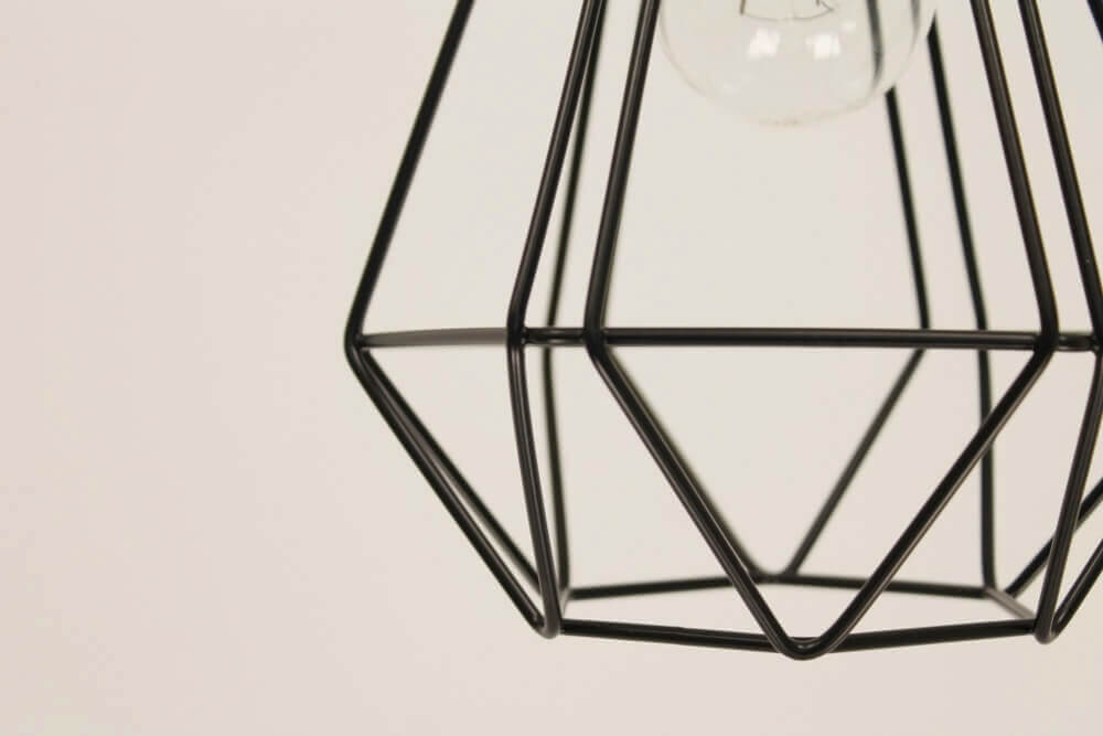 Vintage hanglamp LURDES | Zwart klein 17 cm