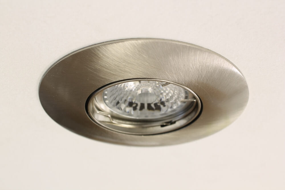 Staalkleurige inbouwspot CLASSIC met brede rand | 9,5 cm