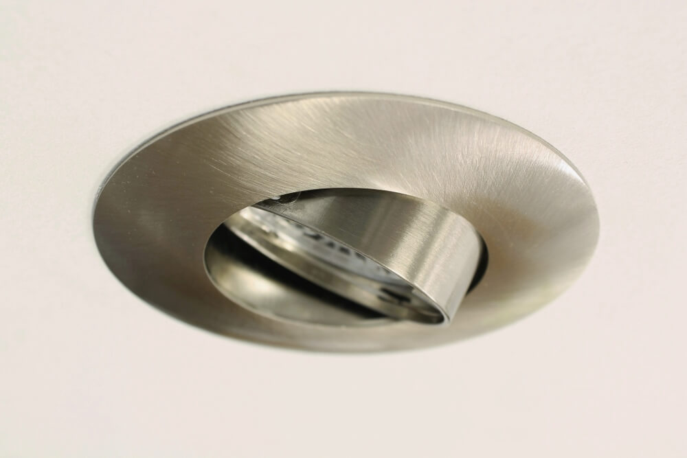 Staalkleurige inbouwspot CLASSIC met brede rand | 9,5 cm