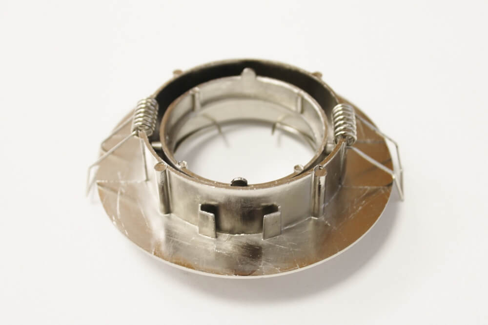 Staalkleurige inbouwspot CLASSIC met brede rand | 9,5 cm
