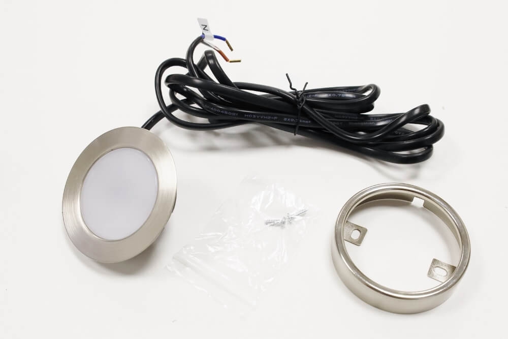 Meubelspot / keuken- onderbouwspot RONDY LED 230V in- en opbouw | Staal