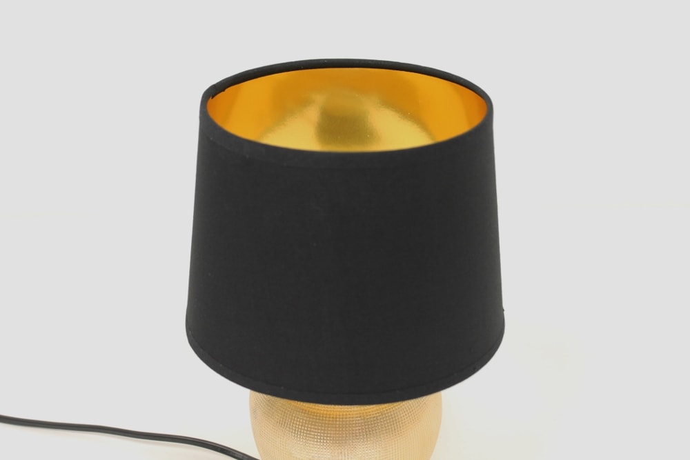 Tafellamp GOLDIE S | Goud + zwarte kap