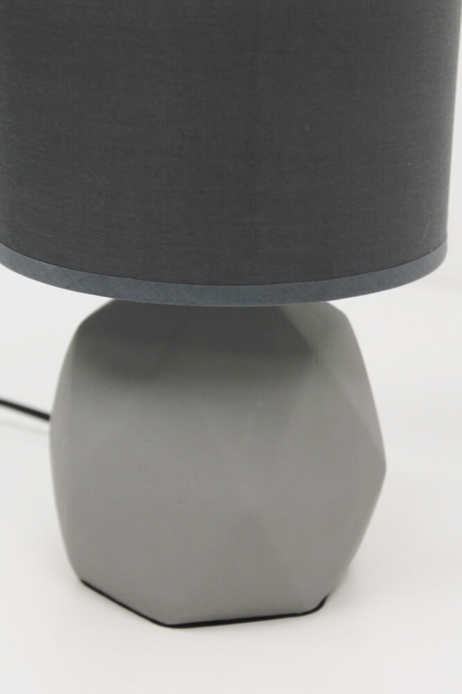 Betongrijze tafellamp SEM | grijze kap Ø 16 cm