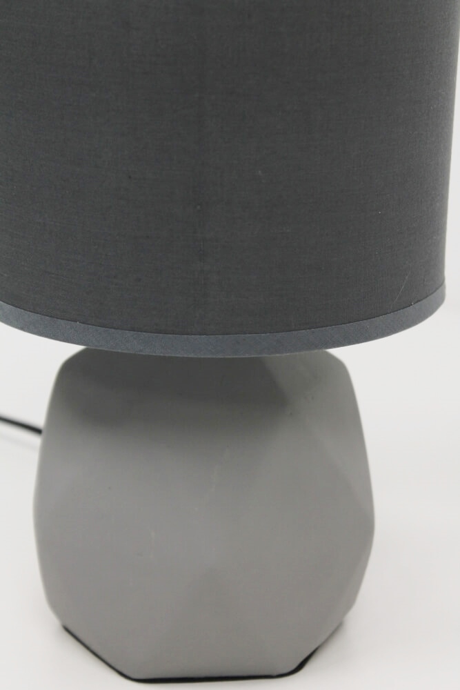 Betongrijze tafellamp SEM | grijze kap Ø 16 cm
