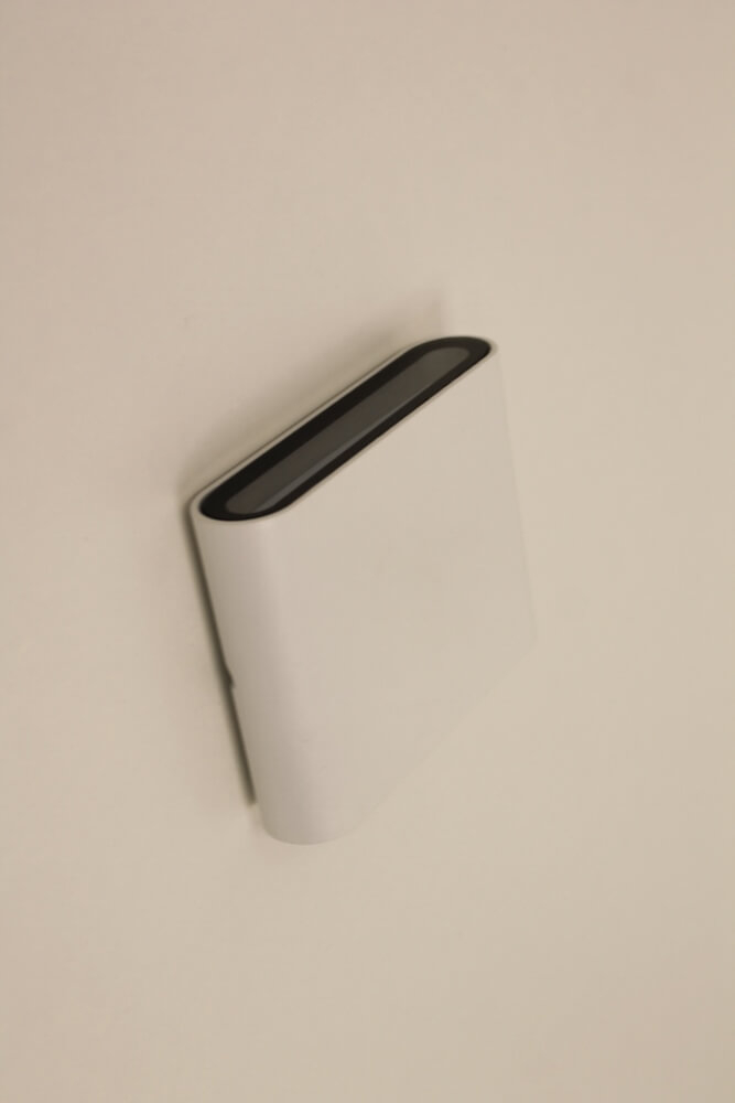 Minimalistische buitenlamp / wandlamp CONTI breed | Wit