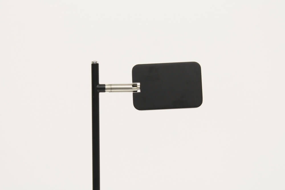 Strakke LED leeslamp PLATE SINGLE met pulsdimmer | Zwart