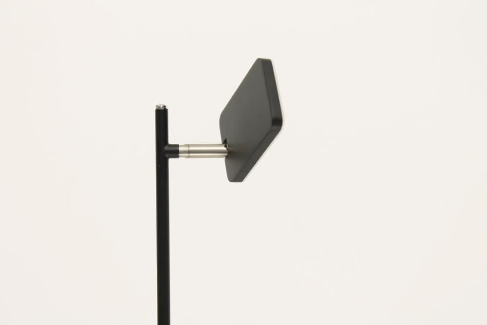 Strakke LED leeslamp PLATE SINGLE met pulsdimmer | Zwart