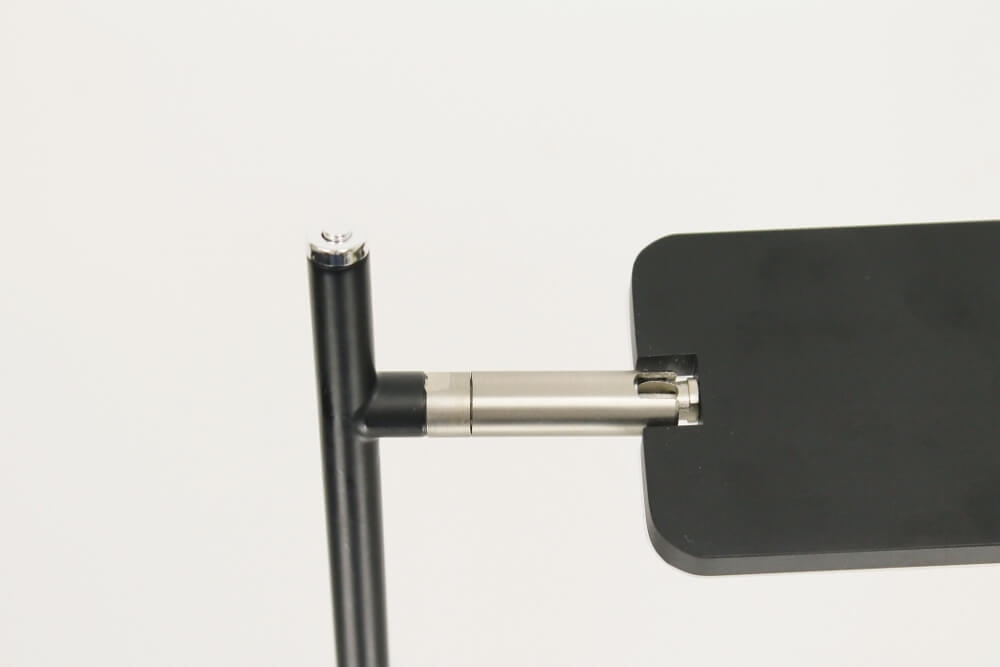 Strakke LED leeslamp PLATE SINGLE met pulsdimmer | Zwart