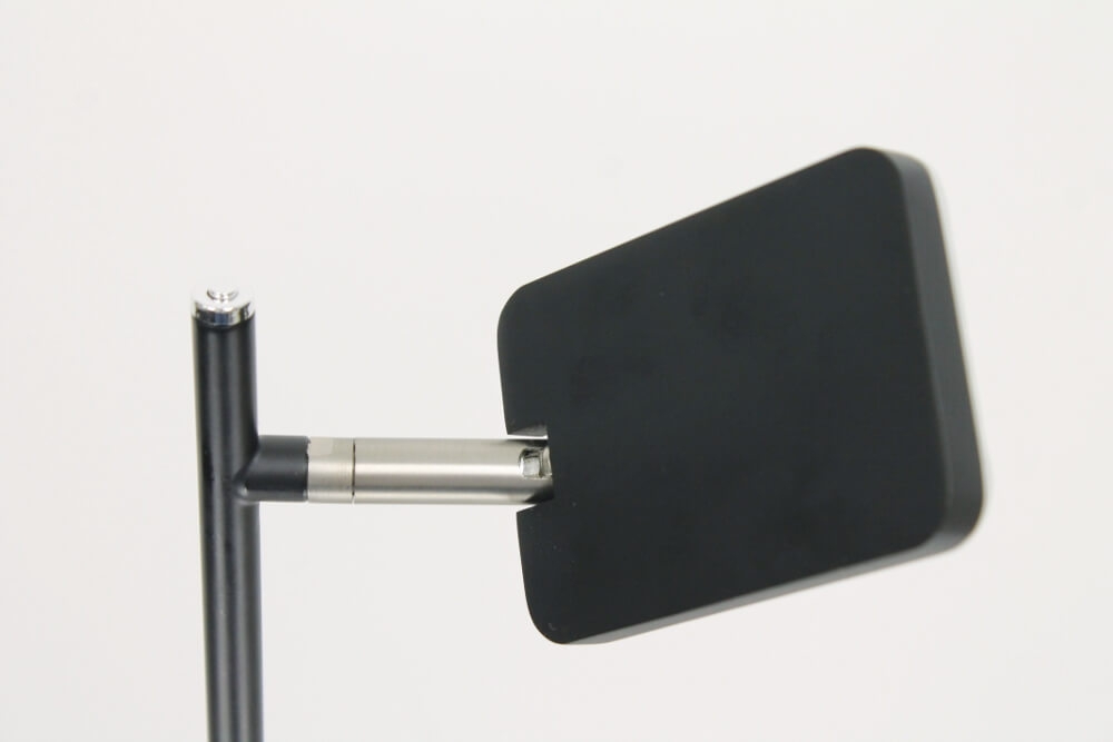 Strakke LED leeslamp PLATE SINGLE met pulsdimmer | Zwart