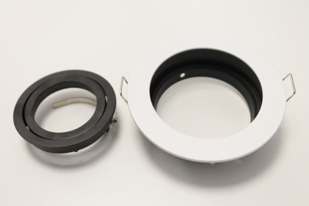Verdiepte inbouwspot GENOVA rond 10 cm | Wit en zwart