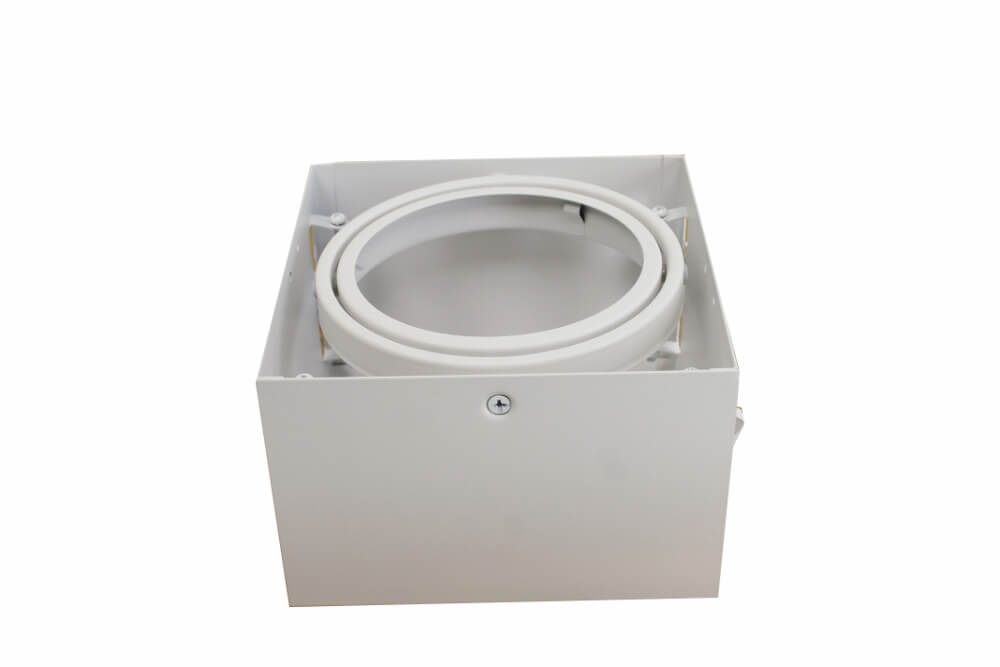 Vierkante inbouwspot AR111 XL met witte rand