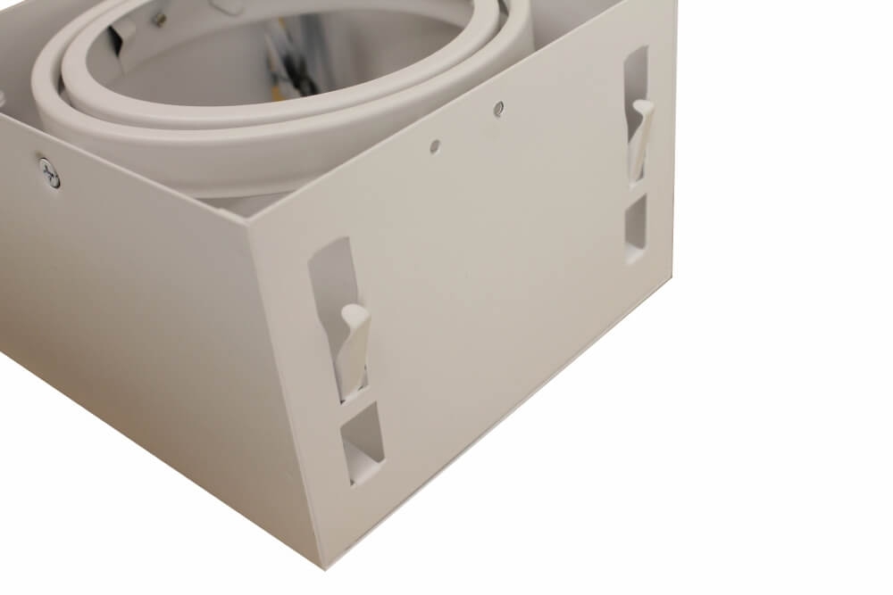 Vierkante inbouwspot AR111 XL met witte rand