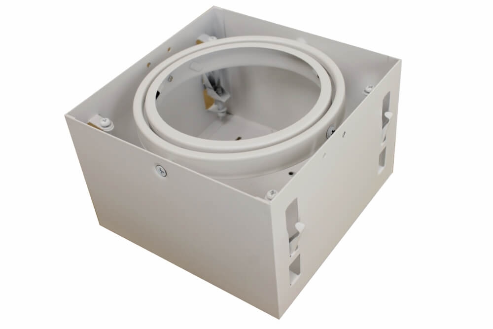 Vierkante inbouwspot AR111 XL met witte rand