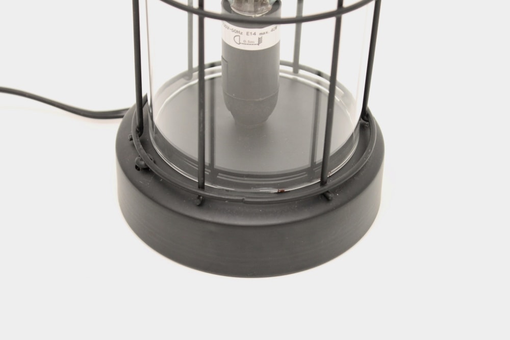 Leuke industriële tafellamp STORM SMALL | Zwart