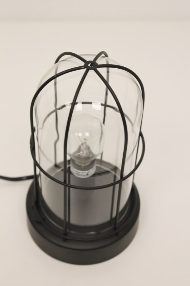 Leuke industriële tafellamp STORM SMALL | Zwart