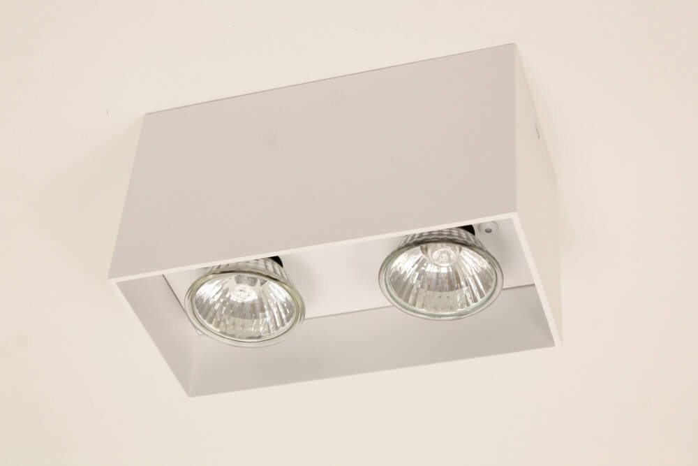 Plafondlamp / Opbouw spot CUBA 2-lichts | Wit