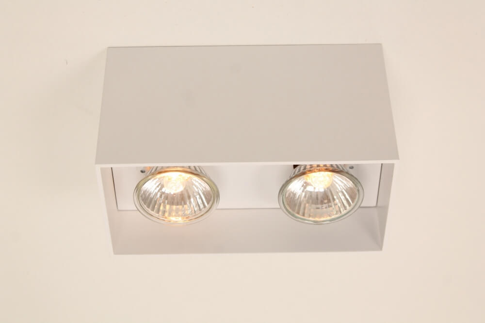Plafondlamp / Opbouw spot CUBA 2-lichts | Wit