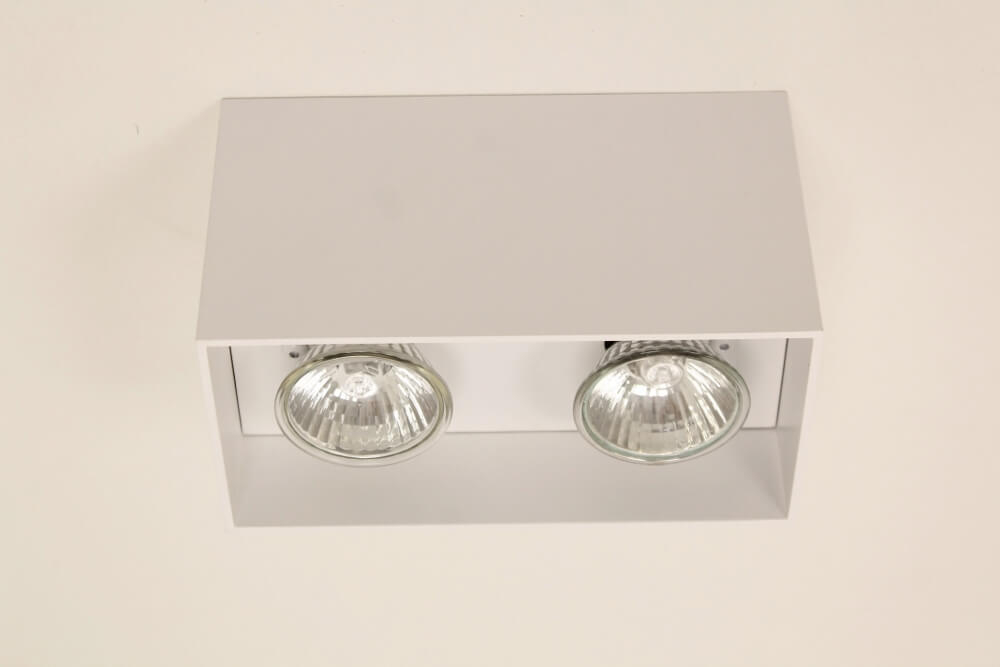 Plafondlamp / Opbouw spot CUBA 2-lichts | Wit