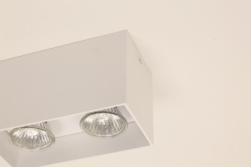 Plafondlamp / Opbouw spot CUBA 2-lichts | Wit
