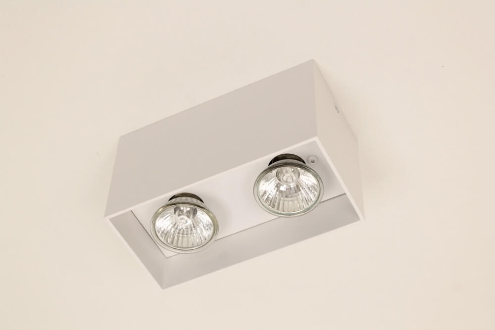 Plafondlamp / Opbouw spot CUBA 2-lichts | Wit