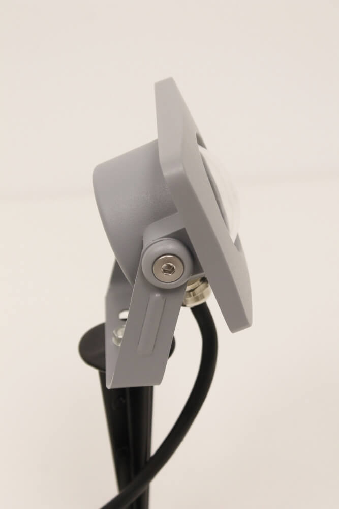 Prikspot / Tuinspot LED FLOOD met grondspies en stekker | Grijs