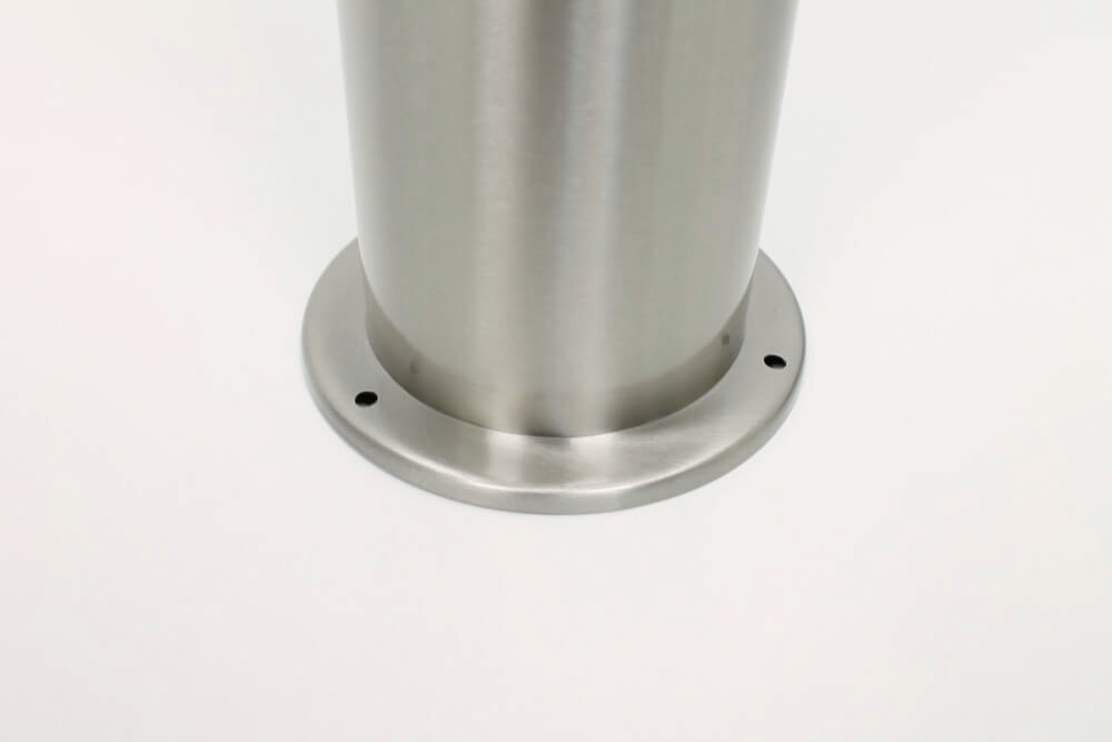 Staalkleurige buitenlamp AUSTIN met matte kap | Paal 50 cm