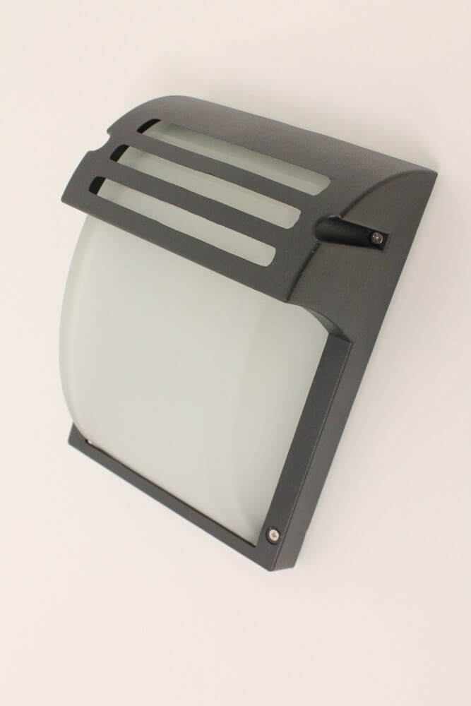 Stalen buitenlamp wand FRESNO | Zwart