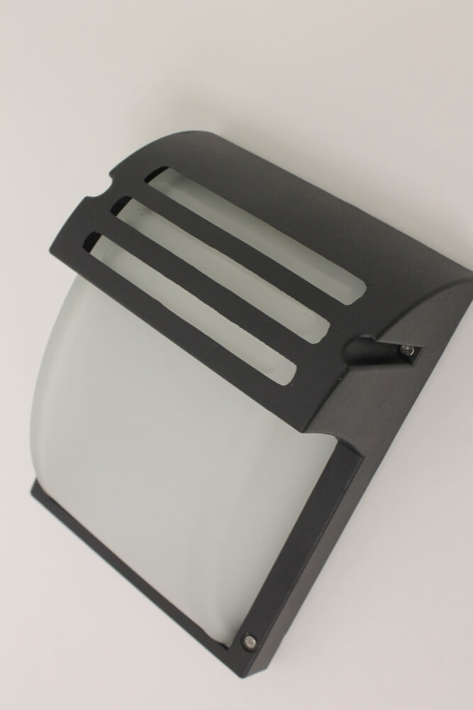 Stalen buitenlamp wand FRESNO | Zwart