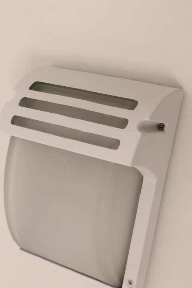 Stalen buitenlamp wand FRESNO | Wit