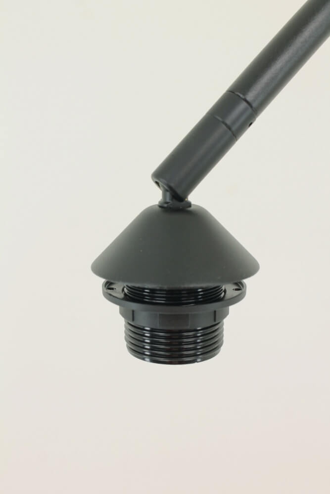 Mat zwarte booglamp / vloerlamp PALATA zonder kap