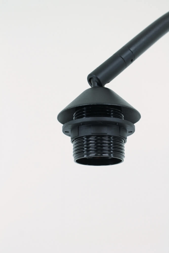Mat zwarte booglamp / vloerlamp PALATA zonder kap