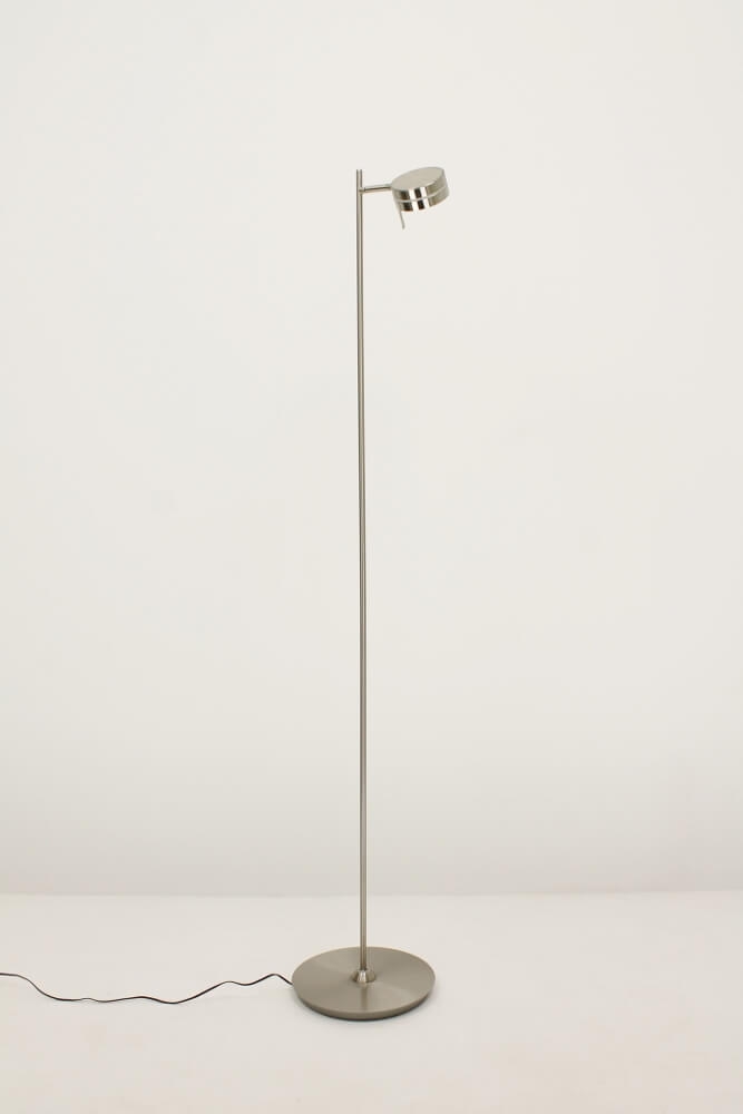 Flexibele LED leeslamp RINGO II met pulsdimmer | Staal