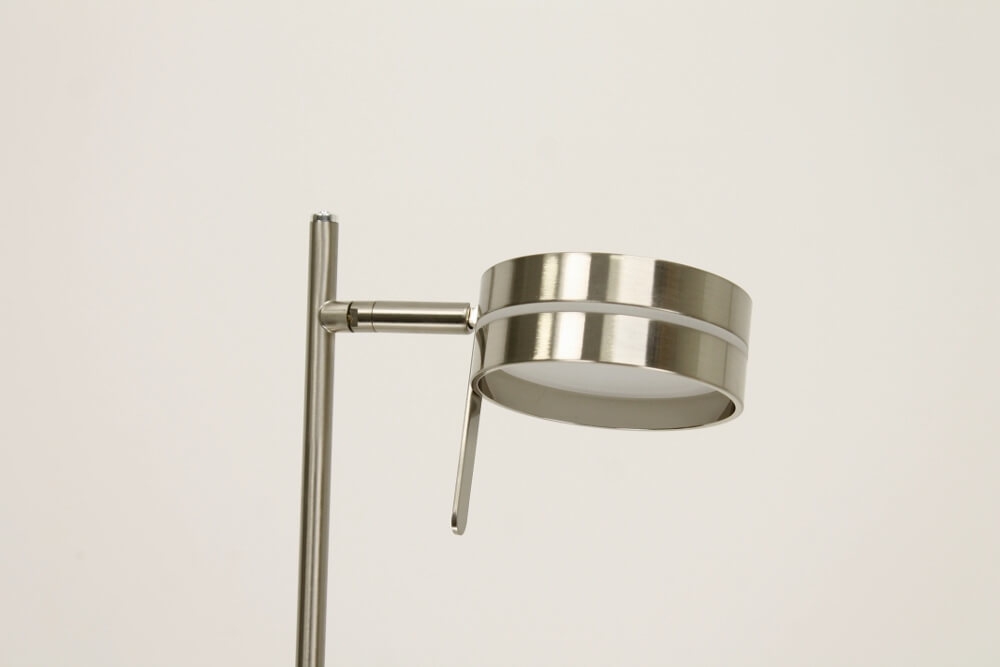 Flexibele LED leeslamp RINGO II met pulsdimmer | Staal