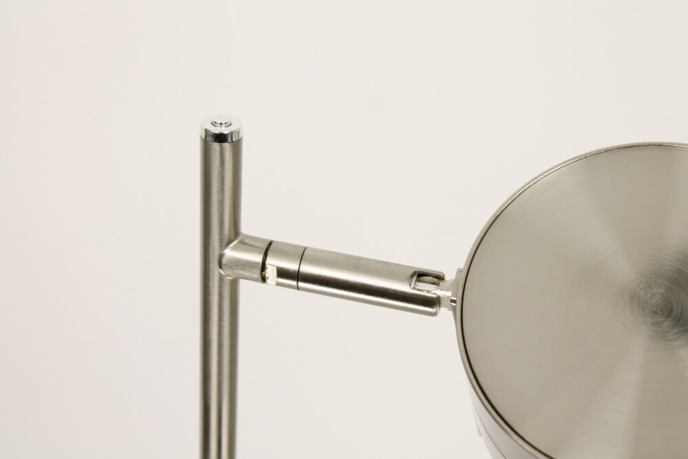Flexibele LED leeslamp RINGO II met pulsdimmer | Staal