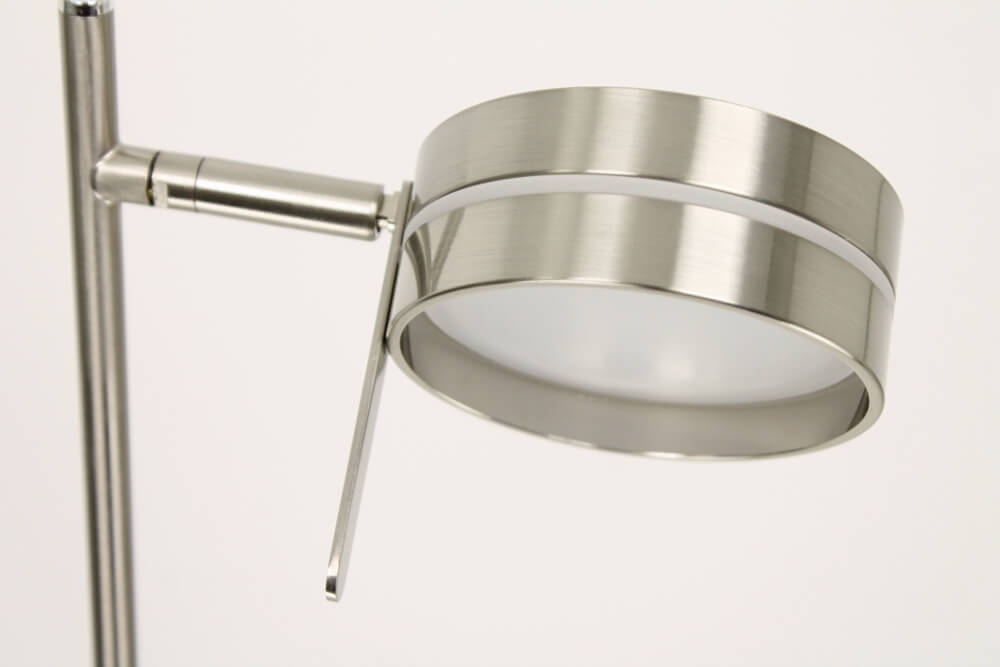 Flexibele LED leeslamp RINGO II met pulsdimmer | Staal