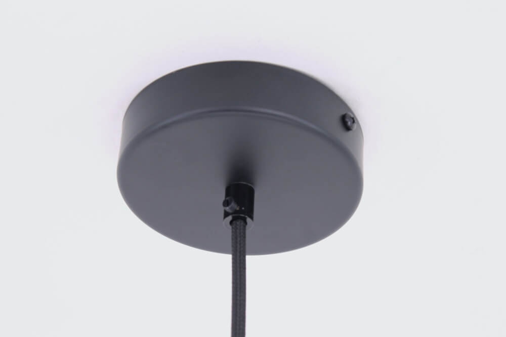 Subtiele zwarte open hanglamp CAMILLO | Groot Ø 63 cm
