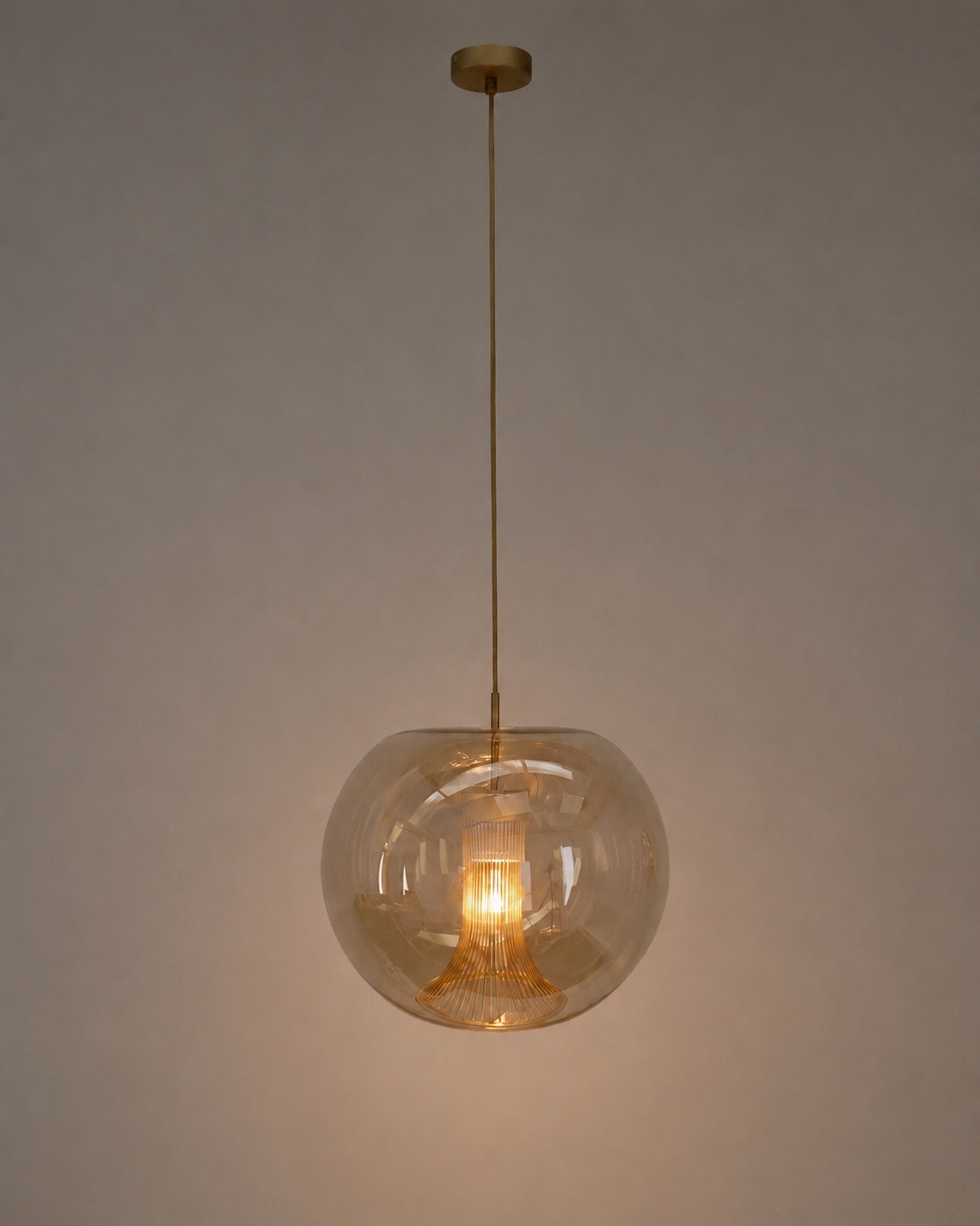 Sfeervolle hanglamp SAINT | Brons / Amber