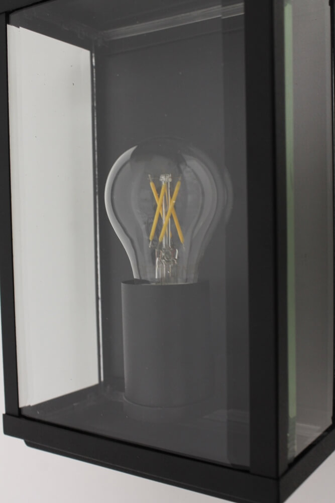 Strakke buitenlamp wandlamp HILTON | zwart