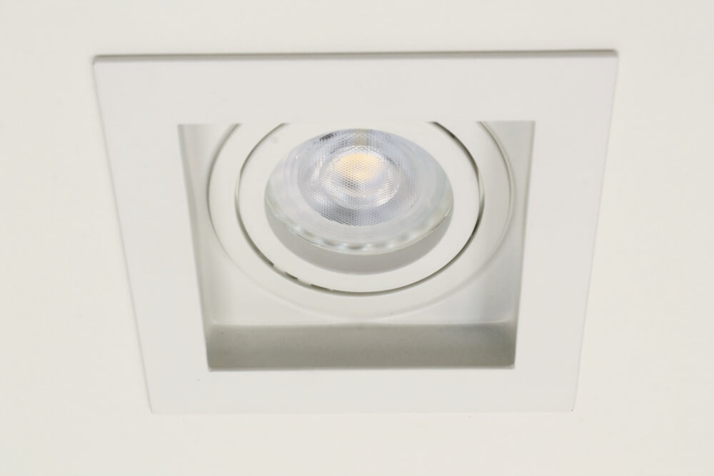 Verdiepte inbouwspot GENOVA vierkant 10 cm | Wit