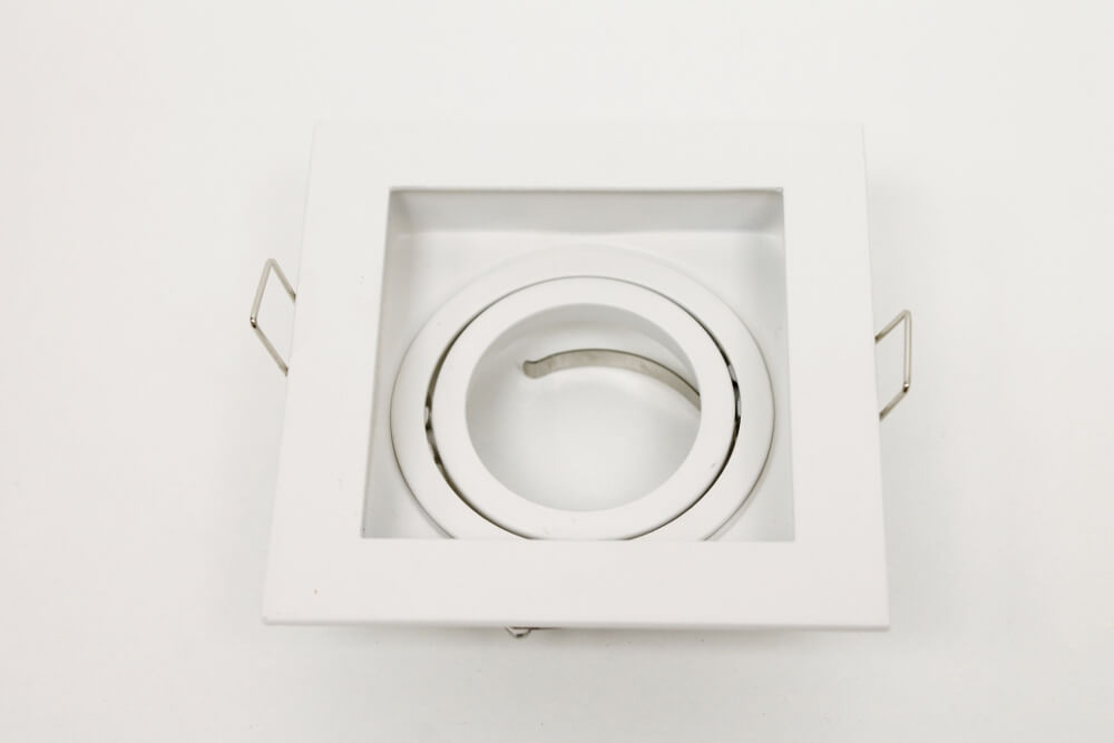 Verdiepte inbouwspot GENOVA vierkant 10 cm | Wit