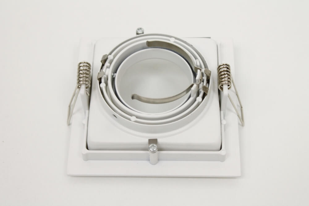 Verdiepte inbouwspot GENOVA vierkant 10 cm | Wit