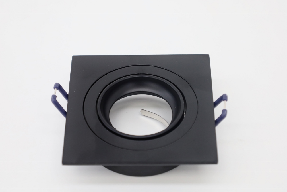 Mat zwarte inbouwspot CLASSIC vierkant | 9,2 cm