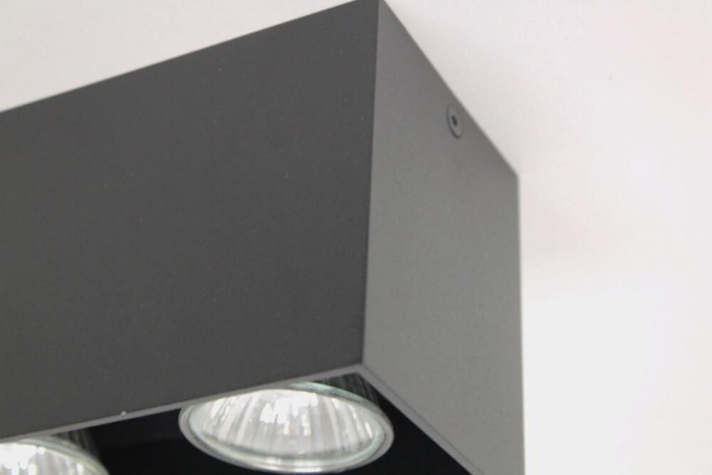 Plafondlamp / Opbouw spot CUBA 2-lichts | Zwart