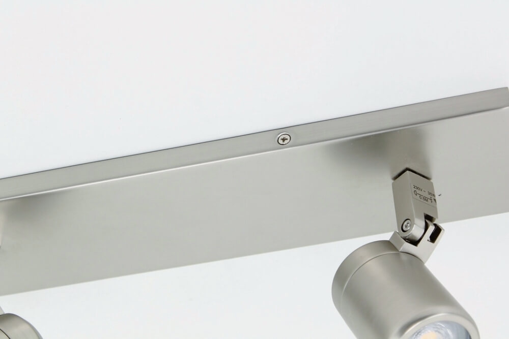 Kantelbare 3-lichts opbouwspot balk DOCCIA IP44 | Staal
