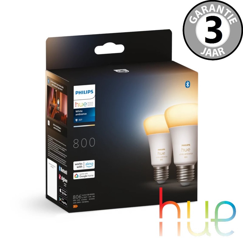 Philips Hue White Ambiance E27 Duopack