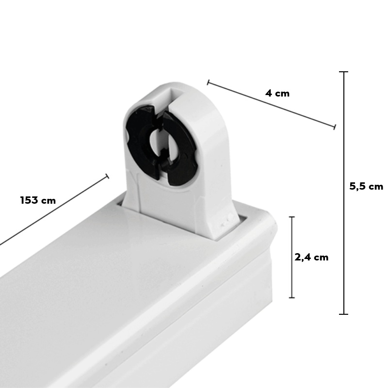 LED TL armatuur opbouw | 1x 150 cm inclusief buis | Neutraal wit