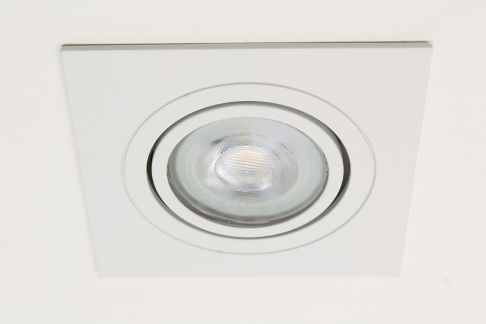 Witte inbouwspot vierkant BUDDY | 9,2 cm