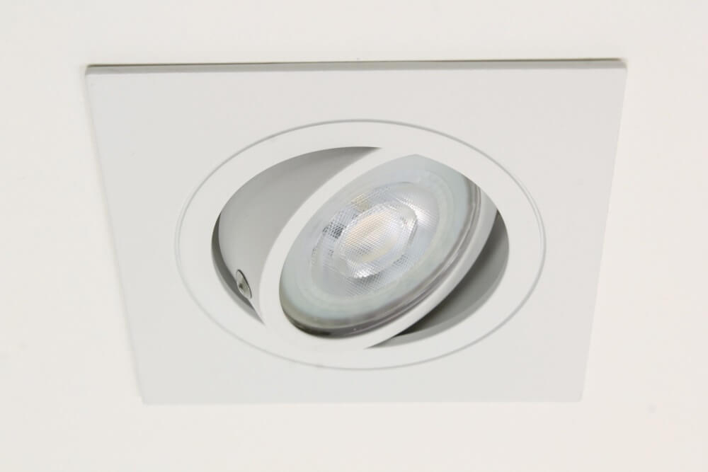 Witte inbouwspot vierkant BUDDY | 9,2 cm