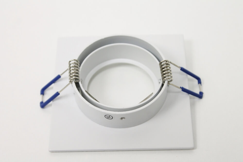 Witte inbouwspot vierkant BUDDY | 9,2 cm