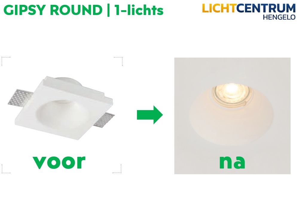Trimless inbouwspot GIPSY ROUND 1-lichts | Overschilderbaar